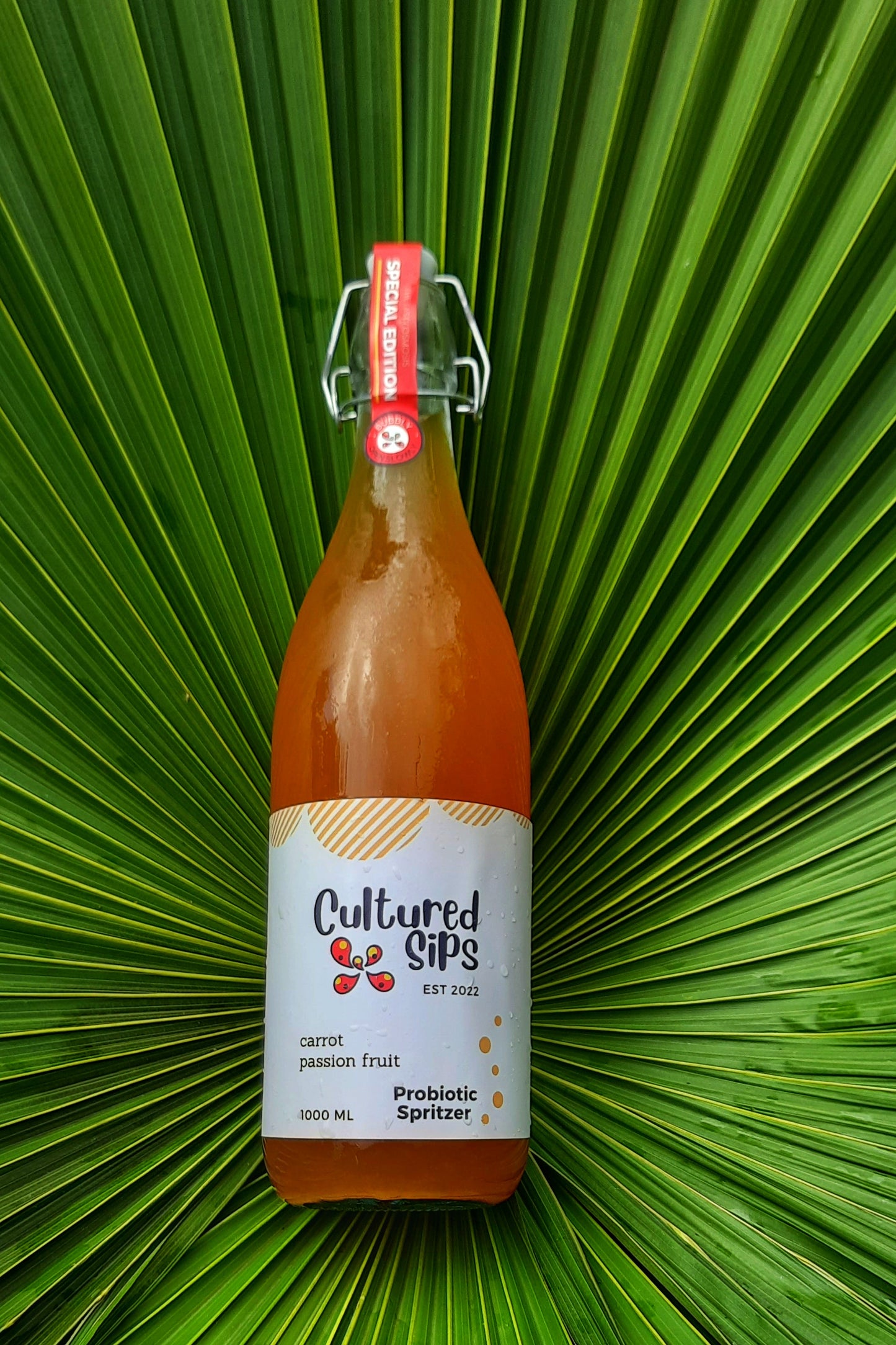 Cultured Sips Probiotic Spritzer- Carrot Passion Fruit