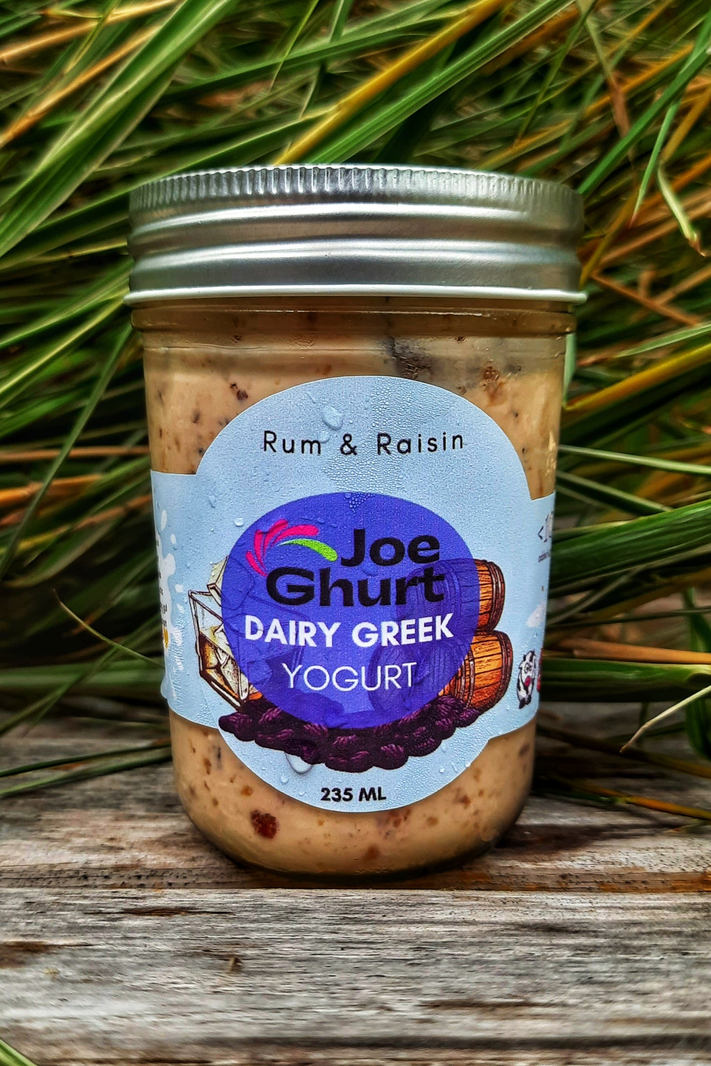 Joe Ghurt Dairy Greek Yogurt- Rum & Raisin