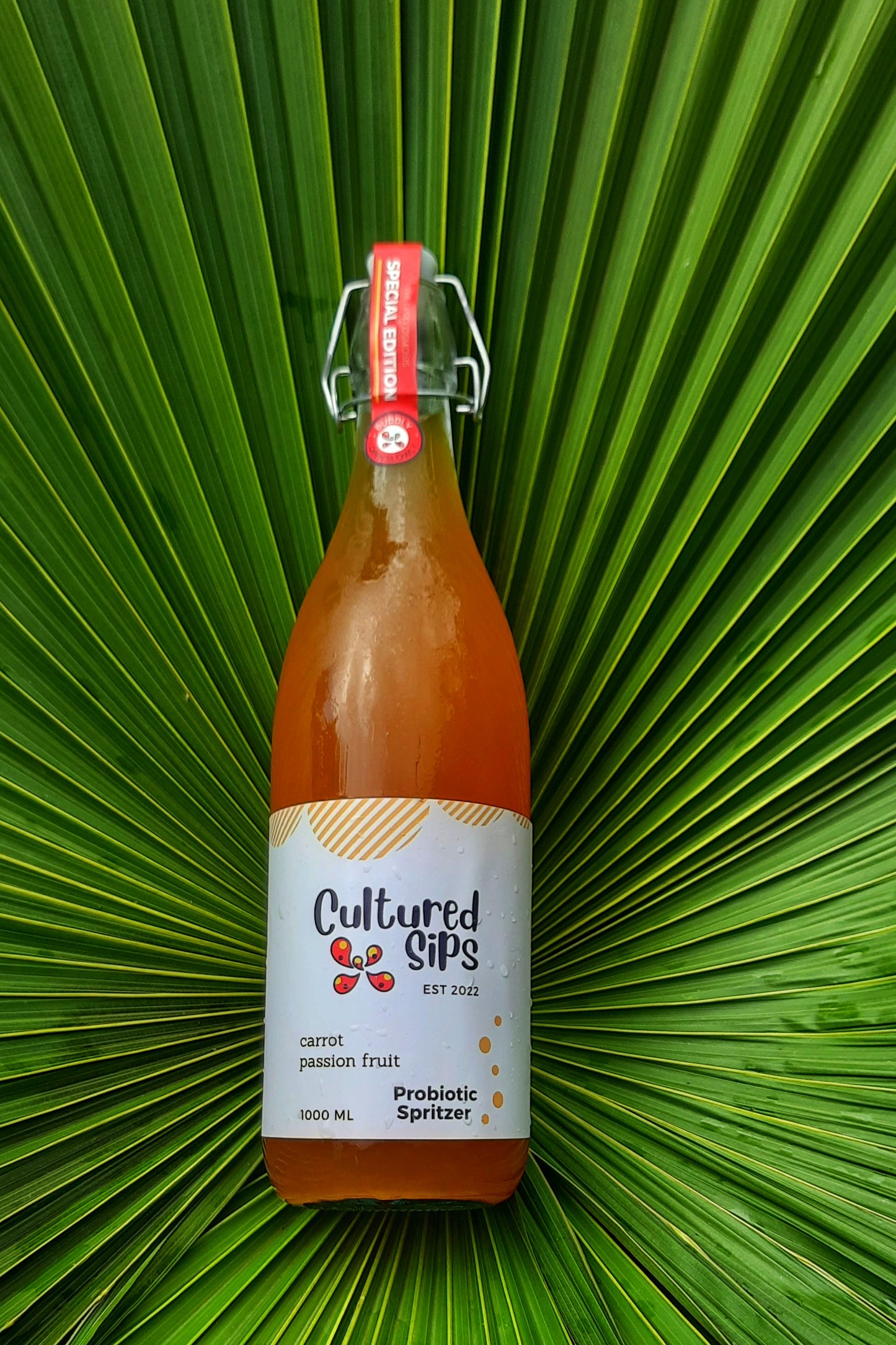 Cultured Sips Probiotic Spritzer- Carrot Passion Fruit