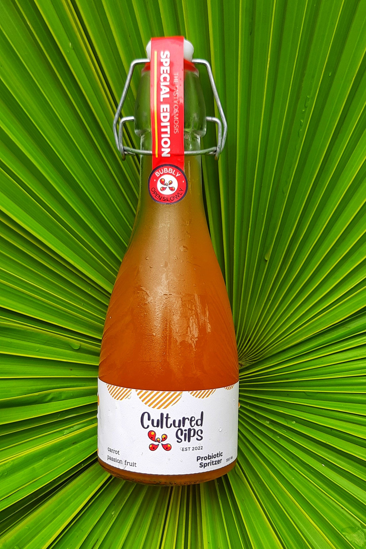 Cultured Sips Probiotic Spritzer- Carrot Passion Fruit