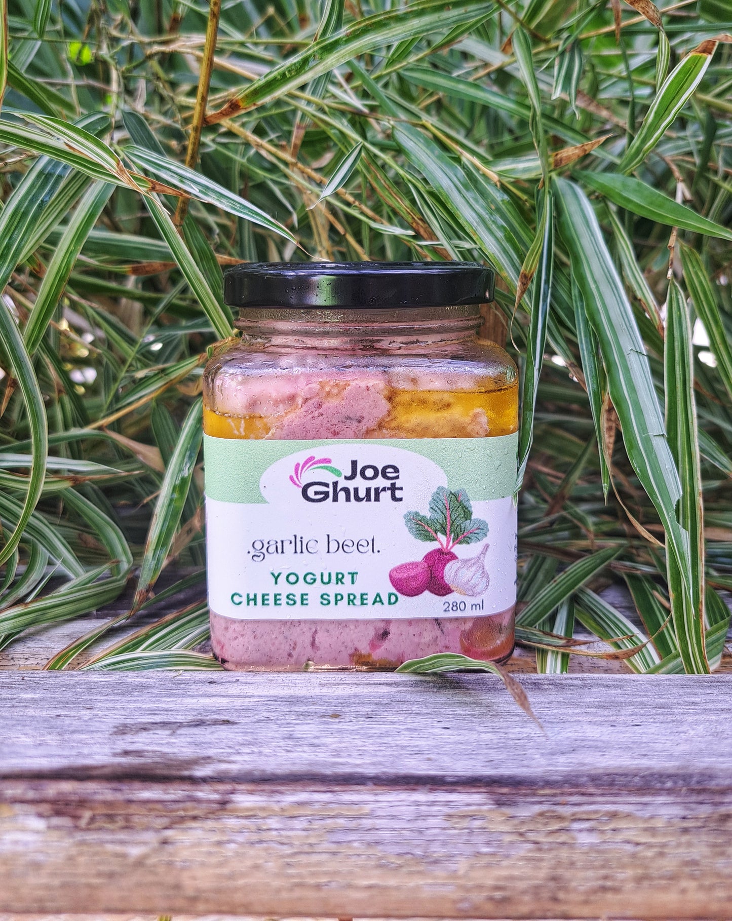 Joe Ghurt Labneh Yogurt Cheese Spread- Garlic Beet