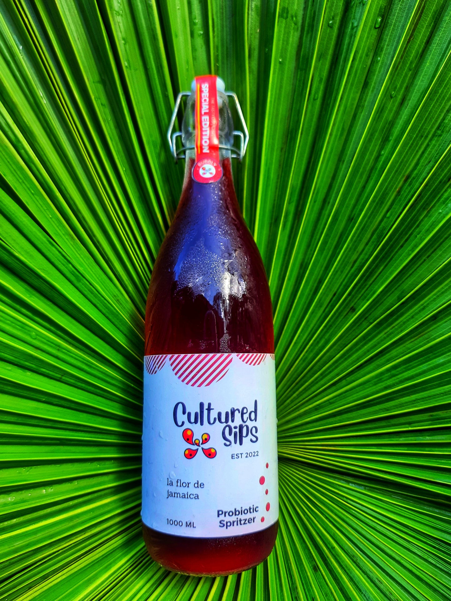 Cultured Sips Probiotic Spritzer- La Flor De Jamaica