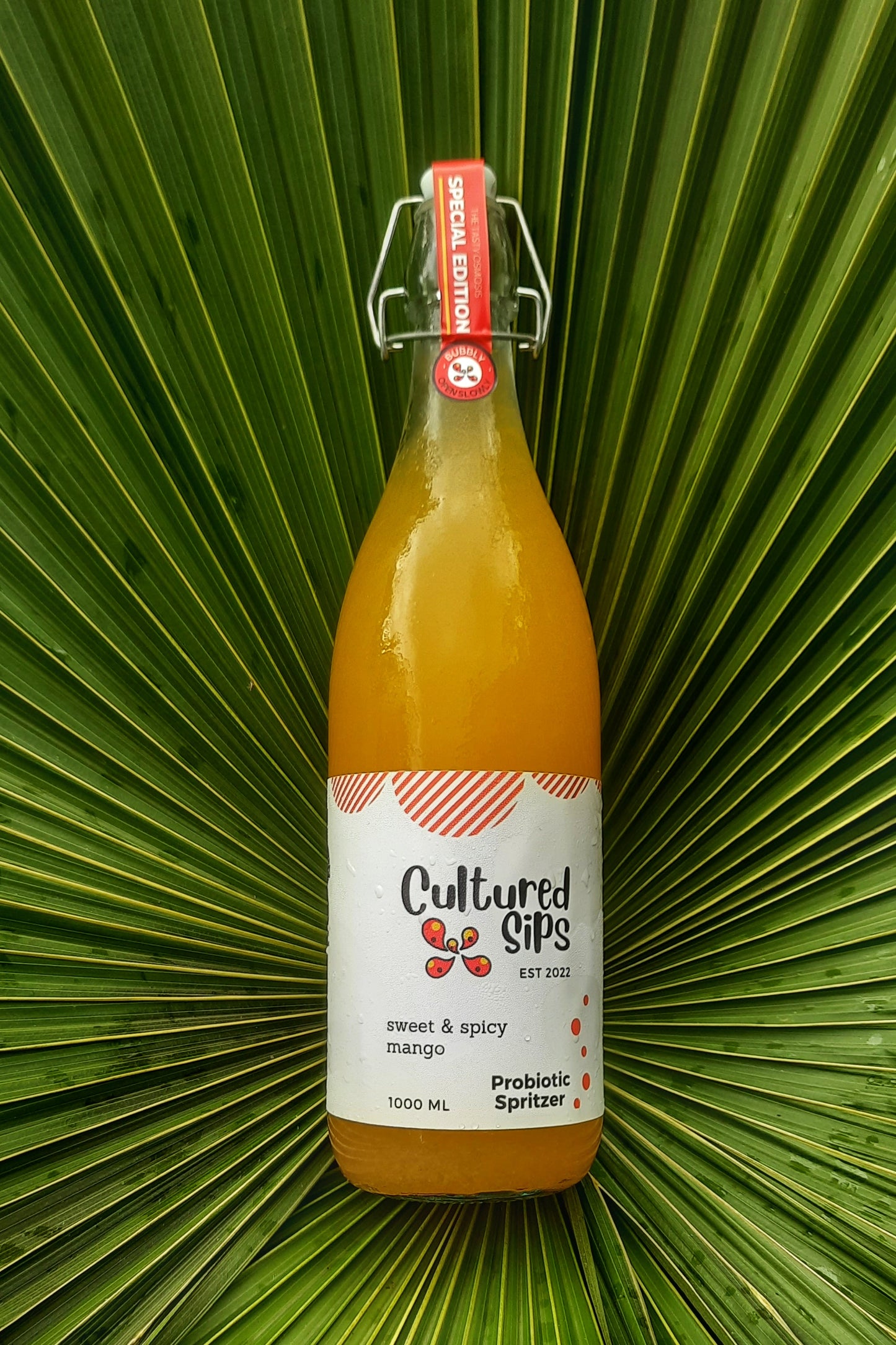 Cultured Sips Probiotic Spritzer- Sweet & Spicy Mango